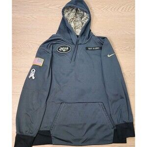 Nike New York Jets 2016 NFL Salute To Service Camo Embroidered Patch Hoodie XXL